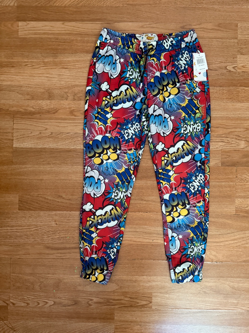Graphic Comic-Print Red Men's Joggers OH SNAP
